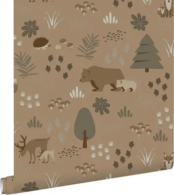 Obrázek produktu pro ESTAhome tapeta les s lesními zvířaty béžová hnědá 53 cm x 10,05 m