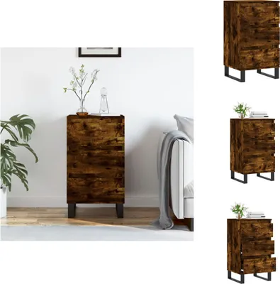 Immagine prodotto di vidaXL Credenza rovere fumé 40x35x70 cm materiale legno - Credenze