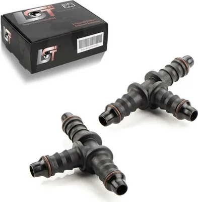 Produktbild von 2x T-Verbinder T-Stück Schlauchverbinder Ø 6 mm Kraftstoffleitung Rohrverbinder