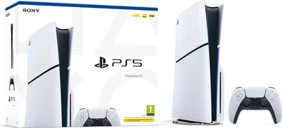 Obrázek produktu pro Sony PlayStation 5 Slim, PlayStation 5, Černá, Bílá, 16384 MB, GDDR6, 448 GB/s, AMD