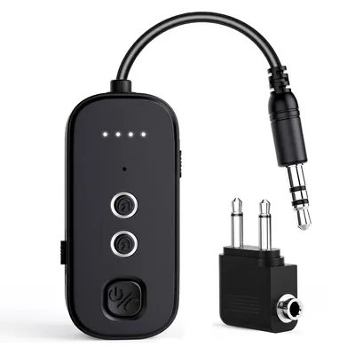 Produktbild von 2-In-1 Bluetooth Sender Empfänger, Wireless Aux Audio Transmitter Adapter 3.5mm,Bluetooth 5.3,für Flugzeug-Kopfhörer, Auto & HiFi-Anlage,Dual Connection