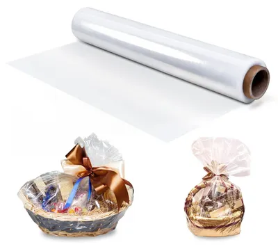 Obrázek produktu pro Průhledná balicí fólie, role 80 cm x 30 m, celofánová fólie