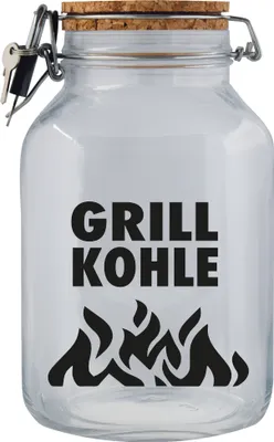 Produktbild von Spardose Geld Geschenk Ideen Grill Kohle Design1 Transparent Größe XXL 3 Liter