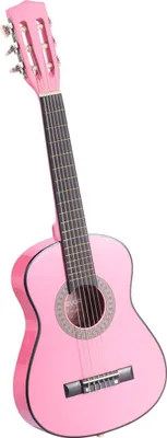 Produktbild von Classical Guitar, 780 mm, Wood Classical Guitar Starter Kit for Beginners, with Nylon Strings, Gig Bag, Strap, Tuner, Extra Strings, Picks, Capo, Basswood, for Kids Girls Boys Students, Pink
