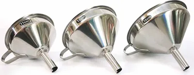 Produktbild von 3 Stück Trichter Edelstahl Set, 3 Größen Kegel Küche Trichter