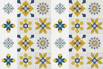 Produktbild von Fliesenaufkleber 15x15 cm – 24 Stück – Selbstklebend – Wasserfest – Pflegeleicht – Hitzebeständig – Für Küche & Bad – Mandala und Blumenset