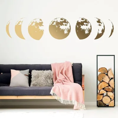 Mondphasen im astrologischen Stil – Decords Wandtattoo, Produktansicht 1