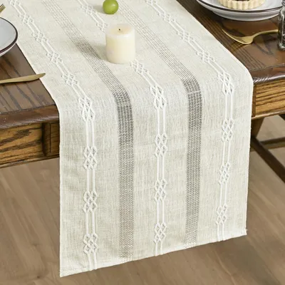 Immagine prodotto di Runner da tavola Poliestere - Effetto lino - Beige - 33 x 183 cm