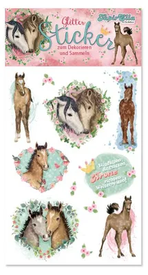 Produktbild von Glitter-Sticker Pferde Motiv 2
