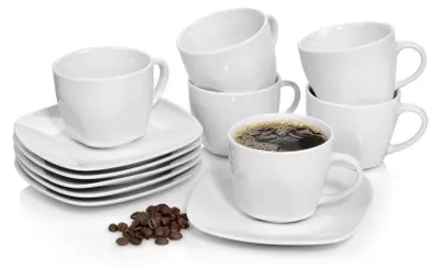 Produktbild von Sänger Kaffeetassen Bilgola aus Porzellan mit Untertassen 6er Set