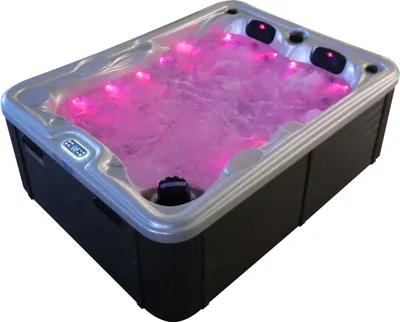 Produktbild von TroniTechnik® BOTTARO, 210x160 cm Outdoorwhirlpool mit Heizung, Farblicht, Massagedüsen und robuster Sanitäracryl-Wanne