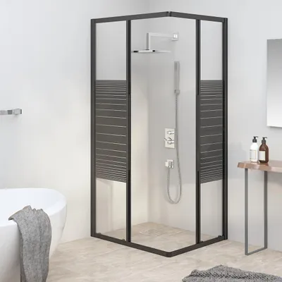 Obrázek produktu pro vidaXL Sprchový kout s lištami ESG 90x70x180 cm černý