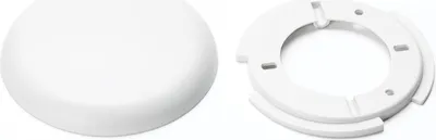 Obrázok produktu pre Extra plochý kryt rozvodnej skrinky PVC biely Baldachín Stropná skrinková uzáver ľahký, okrúhly, 100 mm
