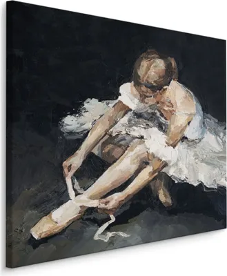 Produktbild von Muralo Leinwand Bild CANVAS WANDBILD BALLERINA Malerei Ballett Kunst Tanz Wanddeko Br. 60 cm x Hö. 60 cm