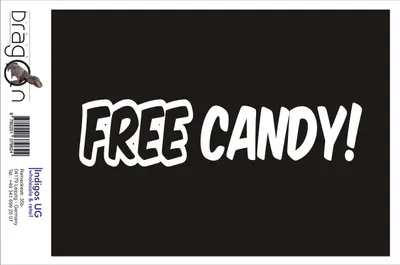 Produktbild von Aufkleber / Autoaufkleber - JDM / Die cut / Auto / OEM - Free Candy - 210x50 mm gelb - Heckscheibe / Heckscheibenaufkleber