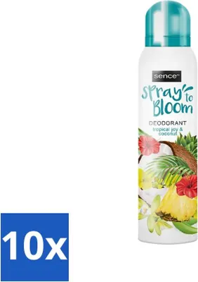 Productafbeelding van Sence - Tropical Joy & Coconut - Deodorant - Exotisch - 150 ml - Voordeelverpakking - 10 stuks