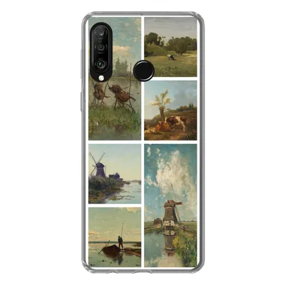 Produktbild von MuchoWow® Handyhülle Schutzhülle Hülle für Huawei P30 Lite Kunst - Collage - Niederlande Silikon Softcase Handy Hülle - Handyhülle