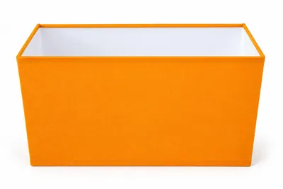 Produktbild von Elegante Lampenschirm Milano E14 Orange – Moderner Stoff-Lampenschirm 24×10×14 cm, rechteckiger Lampenschirm für Tischlampe, Deckenlampe & Wandlampe, KI-generiertes Bild