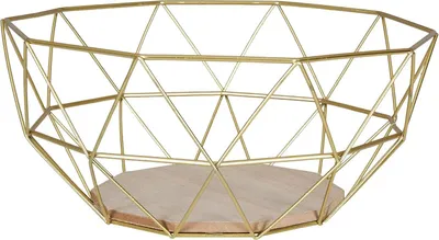 Obrázek produktu pro Moderní mísa na ovoce - dekorativní mísa - 1 kus - zlatá - kov - 26x12cm