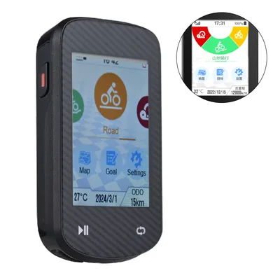 Produktbild von LIXADA GPS-Fahrradcomputer, kabellos, wasserdicht, GLONASS ANT+-Sensor und BT-kompatible Offline-Karten, Gyroskop, 2,4-Zoll-APP-Touchscreen,A