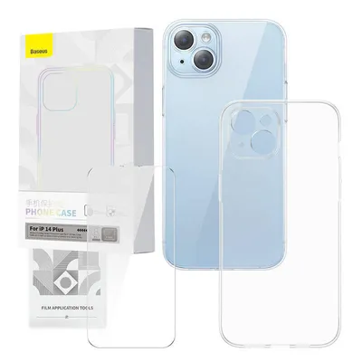 Produktbild von Transparent Case and Tempered Glass set Baseus Corning for iPhone 14 Plus