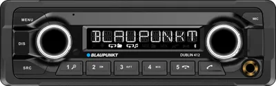 Zdjęcie produktu dla Blaupunkt Dublin 412 – radio samochodowe 1-DIN, 12 V, FM/USB/MP3/AUX/Bluetooth
