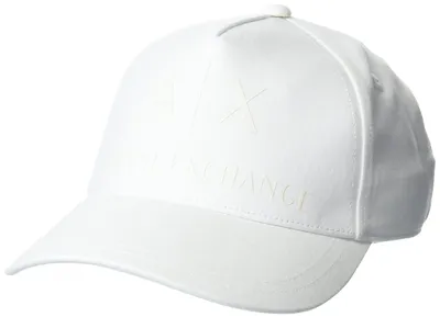 Productafbeelding van Armani Exchange dames, basismodel, baseballpet met logo-opdruk, wit, one size