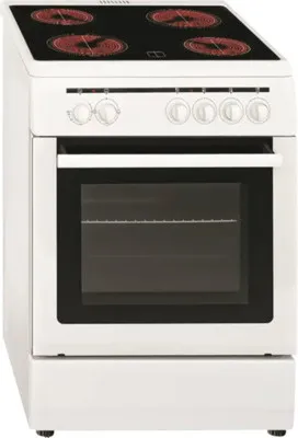 Produktbild von PKM EH4-60 GK6 Elektroherd, Weiß, 56 l Volumen, 60 cm Breite, , Ober-/Unterhitze + Umluft, 4 Kochfelder