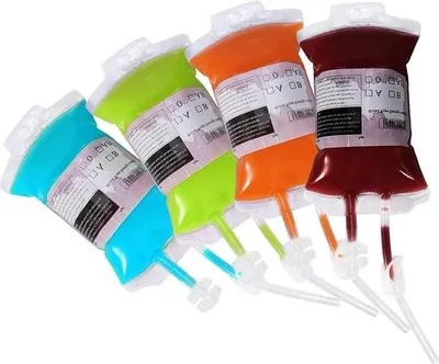 Obrázek produktu pro Sáčky na krvavé nápoje, opakovaně použitelné sáčky na džusové pyré pro halloweenské párty – nádoby na energetické nápoje – cosplayové párty akce.