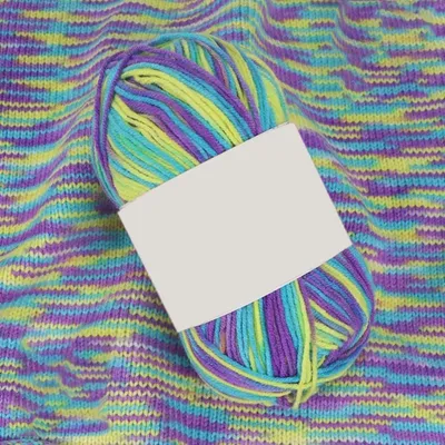 Produktbild von Handstrickgarn Farbverlauf 50g Acryl weich zum Stricken Häkeln Basteln Bunt