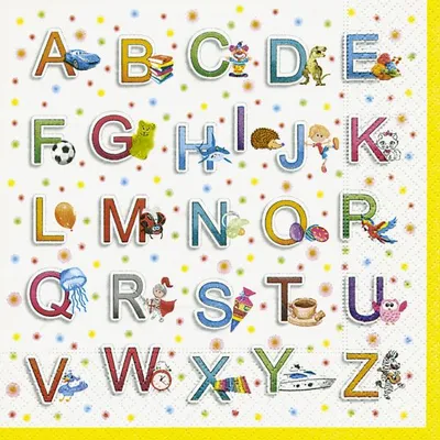 Produktbild von 20 Servietten Schule From A to Z