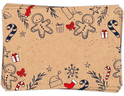 Produktbild von 50 Stück Geschenkaufkleber Weihnachten Namensaufkleber Aufkleber Geschenke weihnachtlich ROT natur SCHWARZ 7 x 5 cm Kraftpapier Sticker Namens-Etiketten