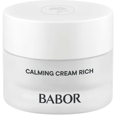 Image de BABOR Crème Apaisante Riche, crème pour le visage apaisante, enrichie en extrait de champignon Albatrellus Confluens et en allantoïne, pour les peaux sensibles, 50 ml, contient du panthénol