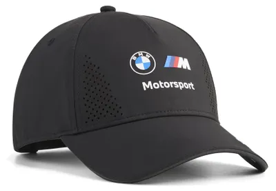 Produktbild von BMW Team Cap Puma 2026, Offizieller Fanartikel, Schwarze Kappe mit Mesh-Belüftung, BMW M Motorsport Logo-Patch, 100% Polyester