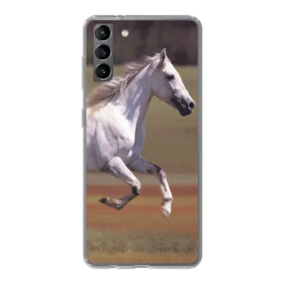 Produktbild von MuchoWow® Handyhülle Schutzhülle Hülle für Samsung Galaxy S21 Plus Pferd - Licht - Gras Silikon Softcase Handy Hülle - Handy-Tasche