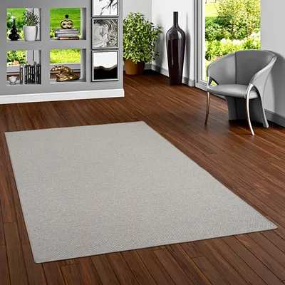 Produktbild von Teppich Bentzon Flachgewebe Silber, Größe:300x300 cm