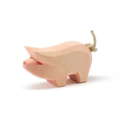 Produktbild von Ostheimer Holzfigur Ferkel – Handgefertigte Spielfigur aus Holz, 3,5 cm hoch