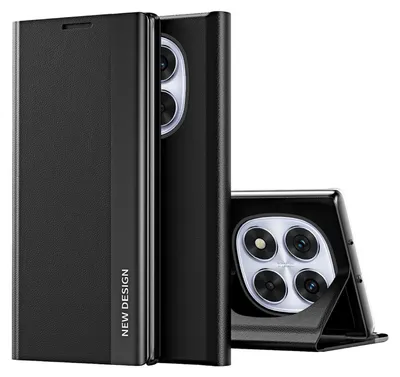 Obrázek produktu pro Pro Xiaomi Redmi Note 14 Pro 5G Design Galvanizovaný koženkový kryt Black