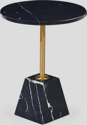 Produktbild von Runder Schwarzer Couchtisch Beistelltisch Designer Tisch Wohnzimmer