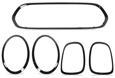 Productafbeelding van Grillcover Hoogwaardig - Scheinwerfer/Rücklicht - Mini F55/F56/F57 - 5 Stuks - Zwart