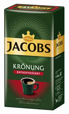 Produktbild von Jacobs Filterkaffee Krönung entkoffeiniert | gemahlen | 500g