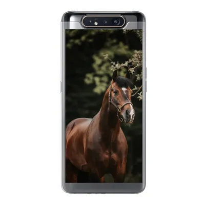 Produktbild von MuchoWow® Handyhülle Schutzhülle Hülle für Samsung Galaxy A80 Pferd - Äste - Porträt Silikon Softcase Handy Hülle - Schutzdeckel