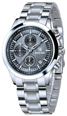 Imagen del producto de Solidchoice: Elegante reloj cronógrafo con calendario y correa de cuero