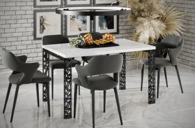 Zdjęcie produktu dla Stół rozkładany MATIO 130(265)x80 biały połysk