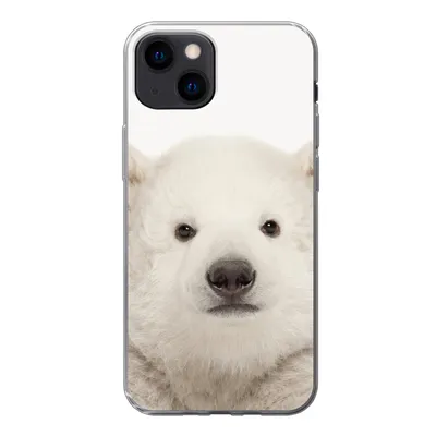 Produktbild von MuchoWow® Handyhülle Schutzhülle Hülle für iPhone 13 mini Eisbär - Tiere - Weiß - Kinder - Jungen - Mädchen Silikon Softcase Handy Hülle - Softcase