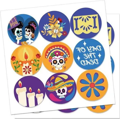 Productafbeelding van Famanu Sticker set met Mexicaanse motieven - 180/192 stuks