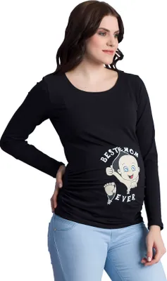 Produktbild von M.M.C. Umstandslangarmshirt Best Mom Ever mit Motiv, XL, Schwarz