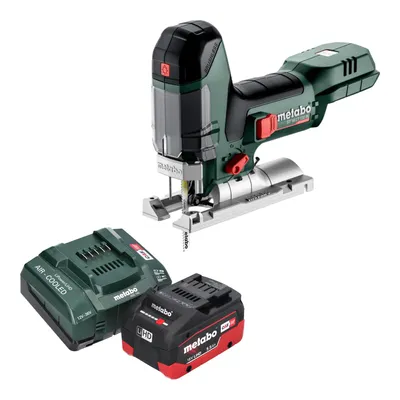 Image de Metabo ST 18 LT 130 BL Scie sauteuse sans fil 18 V 130 mm Brushless + 1x batterie LiHD 5,5 Ah + chargeur