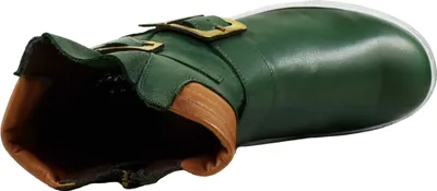 Produktbild von Andrea Conti Damen Stiefelette Leder Biker Boot Riemen Schnalle 0346833, Größe:38 EU, Farbe:Grün