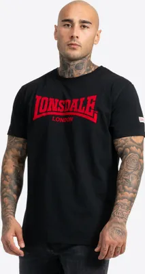 Image de T-shirt homme coupe régulière LL008 ONE TONE Noir/Rouge L Lonsdale